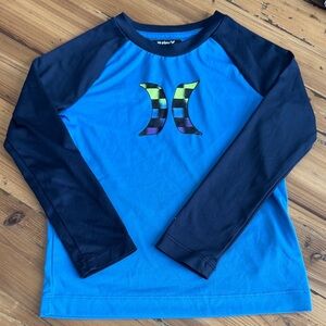 Hurley Blue and Black Swim Rash Guard